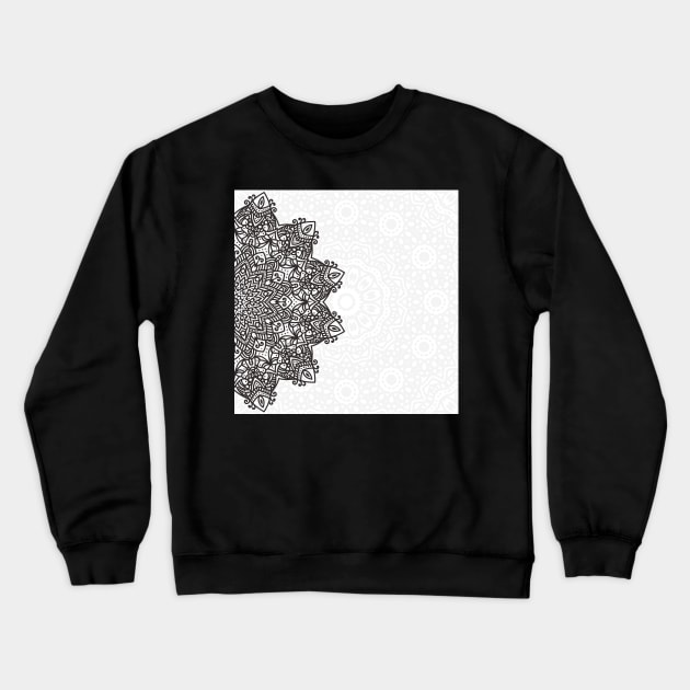 Mandala Henna Lineart Crewneck Sweatshirt by edwardecho